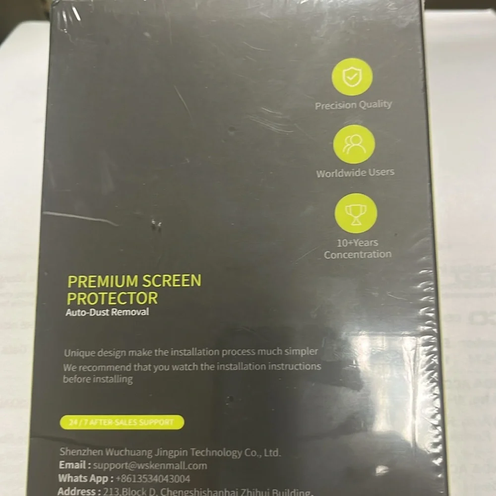 WSKEN for IPhone 14 Pro 6.1” Screen Protector with installing Clear2Pack